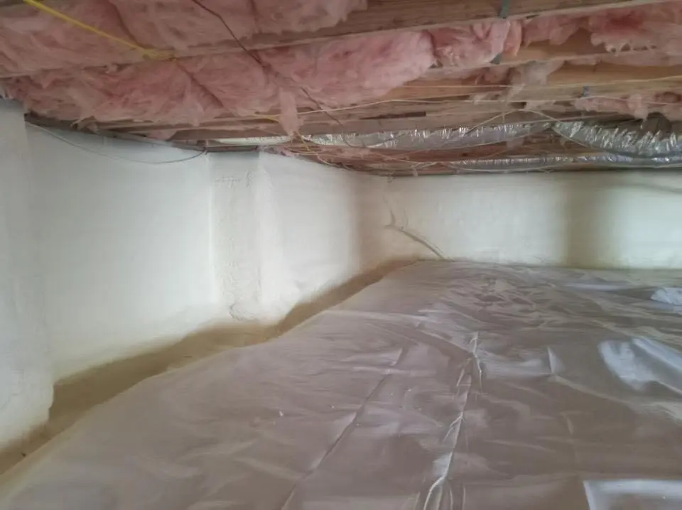 Crawl space encapsulation with closed-cell spray foam for Attic Insulation in La Grange